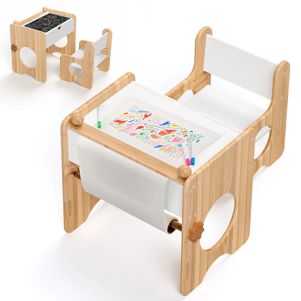 Montessori weaning table and chair set